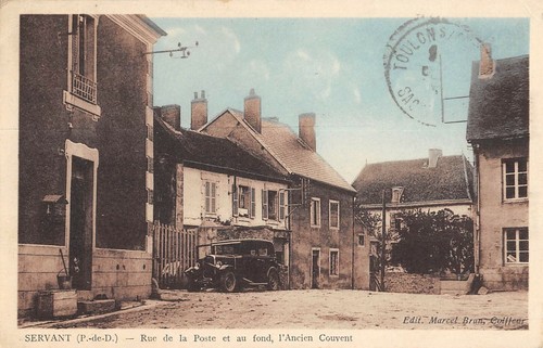 Old postcard servant rue - old,