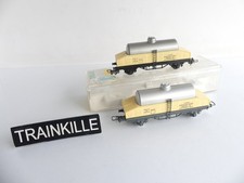 (3) 712 / 7120 HORNBY FRANCE HO / 2 WAGONS A ESSIEUX ISOTHERME A LAIT
