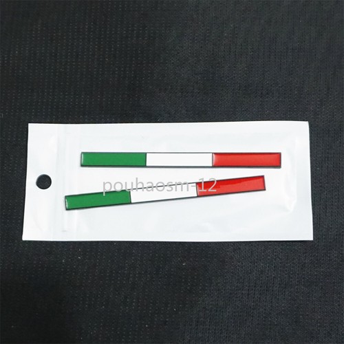 Black matte italy flag - 2x,