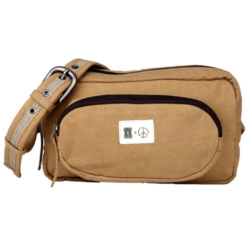 Sac banane beige - , ventral