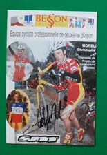 CYCLISME carte cycliste CHRISTOPHE MOREL Champion de France Cyclo cross Signée