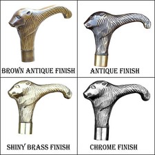 Lot 4 Laiton Lion Designer Victorien Vintage Poignée pour Marche Bâton Cane Déco