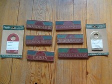 Lot vin cave  : Etiquette marqueur en bois + étiquettes de goulot blanc & rouge