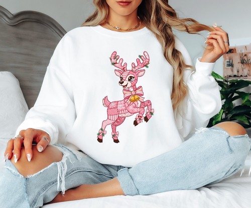 Sweat shirt noël rose - sweat-shirt,