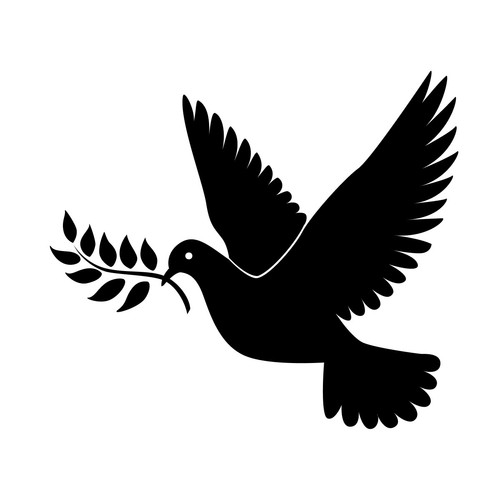 Autocollant pigeon paix - la,