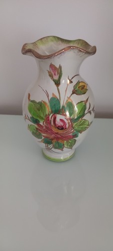 Vase céramique blanc - , décor