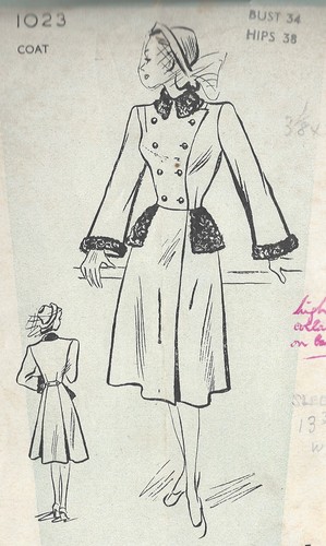 Robe manteau vintage 1940s - robe,