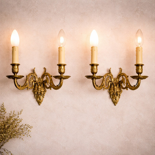Paire appliques bronze - paire,