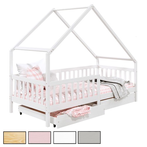 Lit cabane asymétrique pour