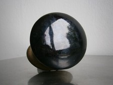 Poignée Porte d'entrée Porcelaine noire Laiton déco Maison Ancien