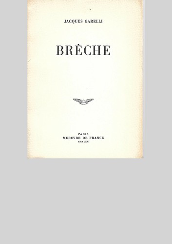 Breche jacques garelli - -,