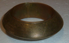 superbe bracelet de cheville africain en cuivre ou laiton à motifs de points