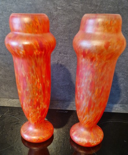 Vases art nouveau rouge pâte - nouveau,