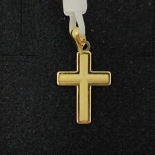 Pendentif Or 18K 750 Mls. Croix Brillant-Mat. 19,3 Mm.