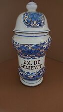 ST-CLEMENT - POT A PHARMACIE EN PORCELAINE - MOTIF BLEU