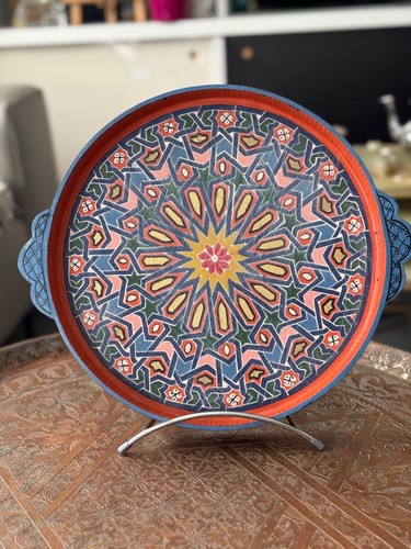 Plateau rond zwak boho en - rond,
