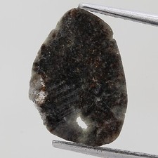 Tranche Naturel Rustique Diamant 1 + Cts 15mm Gris Couleur Ovale à Facettes Plat