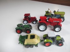 LOT de SIKU- NEW RAY 5 tracteurs et une remorque