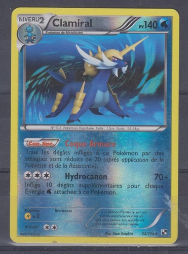 Carte pokemon clamiral - -,