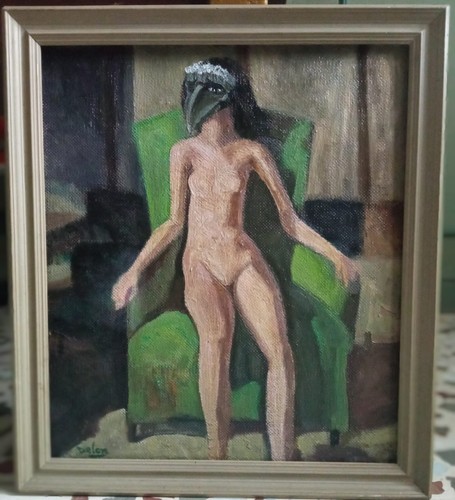 Tableau ancien huile - huile, portrait