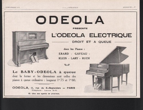 1928 odeola player piano - 1928,