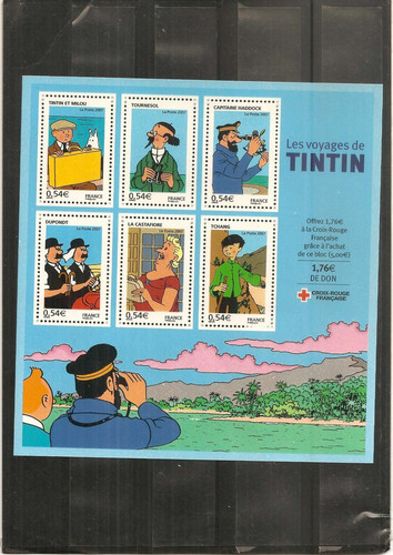 Feuillet voyages tintin - "voyages, de