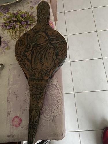 Soufflet vintage bois - cuir, et