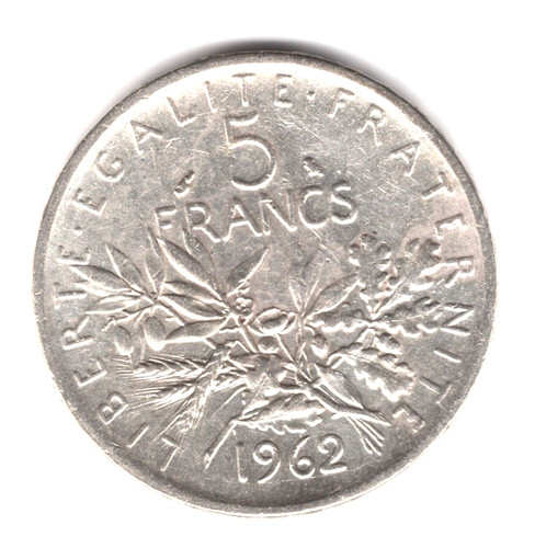 Pièce francs 1962 - de, 5