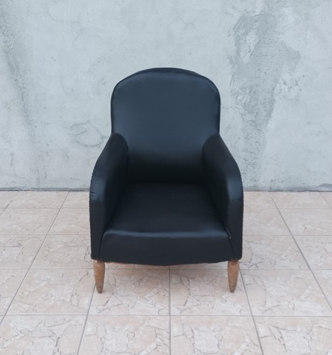 Fauteuil cuir époque - cuir, art
