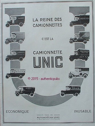 Publicite unic camionnettes - publicite,