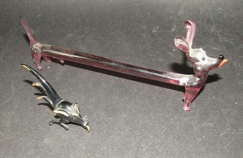 Chien verre porte couteau - verre,