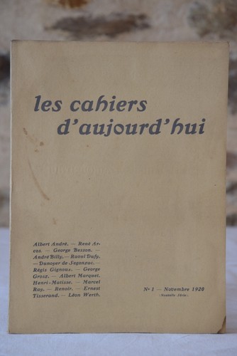 Les cahiers aujourd - les, d'aujourd'hui
