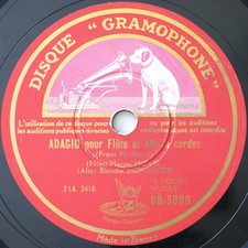 Marcel Moyse Blanche Honegger Flute Viola 78RPM Gramophone DB-5080