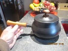 Petit Poêlon Casserole en Tôle à Fondue Idéal Poêle Feu de Cheminée ou Barbecue