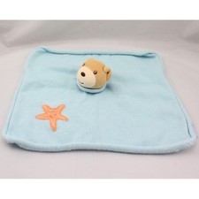Doudou plat ours bleu étoile
