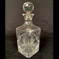 Carafe à whisky en cristal taillé, bouchon facetté