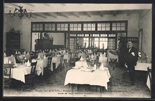 CPA Auray, Salle à Manger de l´Hôtel du Pavillon avec meubles bretons anciens 