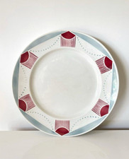 Ancien Plat Rond Luneville Linea Années 30 Faïence 31,5 cm Vaisselle Vintage