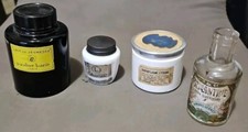 Cosmétique Ancienne Lot 4 Pots En Verre Différentes Marques 