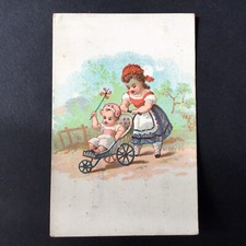 Petit Chromo 1880 Poussette