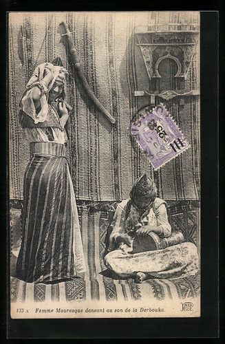 Carte postale femme mauresque - carte,