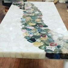 Table Rectangle En Agate Et