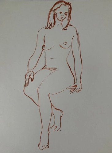 Superbe féminin drawing - nu,
