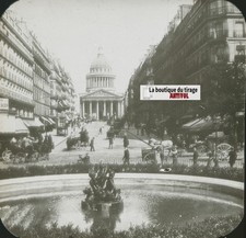 Paris, Panthéon, Sorbonne, photo plaque verre, noir & blanc, positif 8,5x10 cm