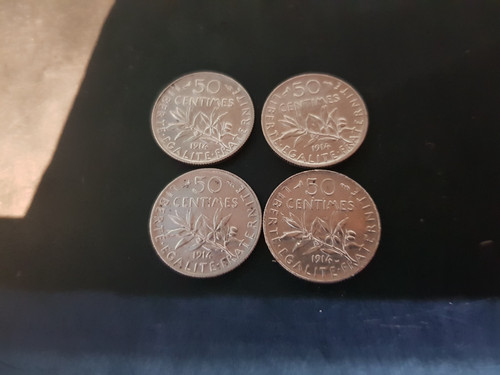 Centimes semeuse argent - 1x,