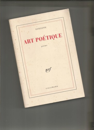 Art poétique guillevic - art,