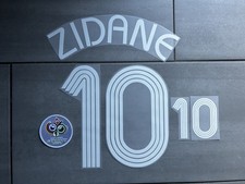Flocage ZIDANE #10 Maillot bleu France FFF + Patch Coupe du Monde 2006 Finale