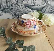 ANCIENNE TASSE A CAFE ET SOUS TASSE DECOR JAPONAIS CA ET SONS ENGLAND porcelaine