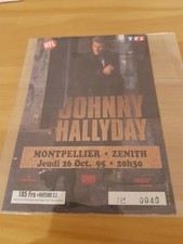 billet place ticket concert Johnny hallyday Montpellier 1995