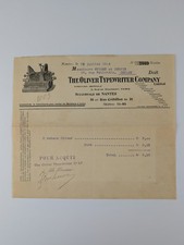 Facture ancienne, 1914, oliver